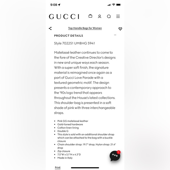 Gucci GG matelassé mini bag in pink leather - Picture 5 of 15